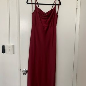 BHLDN Cali Satin Charmeuse Midi Dress